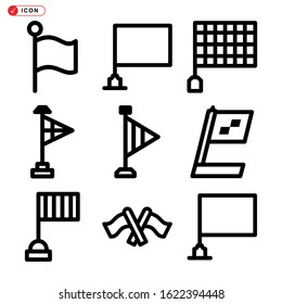 racing flag icon isolated sign symbol vector illustration - Collection of high quality black style vector icons

