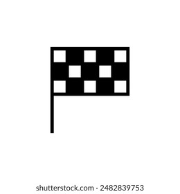 Logo-Design der Rennflagge. Symbol und Symbol der Rennflagge.Checkered Symbol der Rennflagge