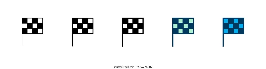 Racing flag icon logo design. race flag sign and symbol.Checkered racing flag icon