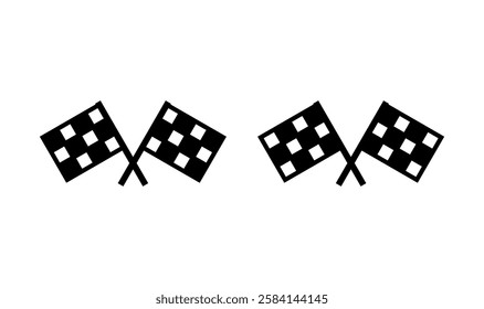 Racing flag icon logo design. race flag sign and symbol.Checkered racing flag icon