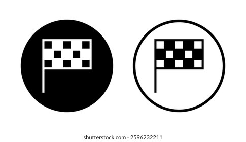 Racing flag icon logo design. race flag sign and symbol.Checkered racing flag icon