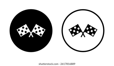 Racing flag icon logo design. race flag sign and symbol.Checkered racing flag icon