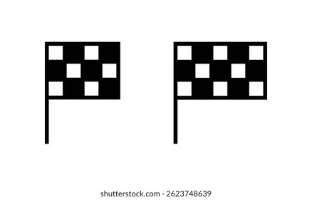 Racing flag icon logo design. race flag sign and symbol.Checkered racing flag icon