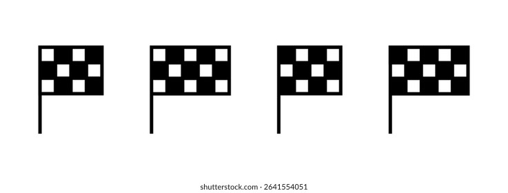 Racing flag icon logo design. race flag sign and symbol.Checkered racing flag icon