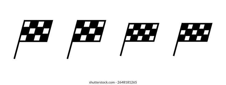 Racing flag icon logo design. race flag sign and symbol.Checkered racing flag icon