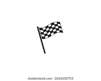 Racing flag icon logo design. Checkered Flag Signifies Race Finish. Finish, start mark, Racing symbol.