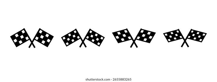 Diseño del logotipo del icono de la bandera de carreras. signo y símbolo de la bandera de carrera. Icono de bandera de carreras a cuadros