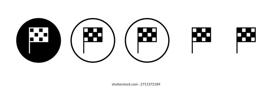 Diseño del logotipo del icono de la bandera de carreras. signo y símbolo de la bandera de carrera. Icono de bandera de carreras a cuadros