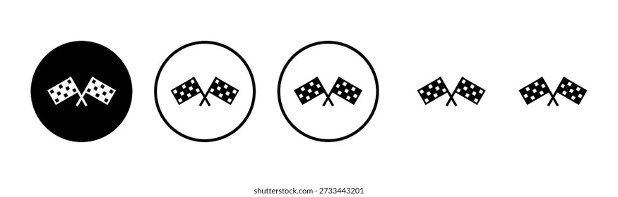 Racing flag icon logo design. race flag sign and symbol.Checkered racing flag icon