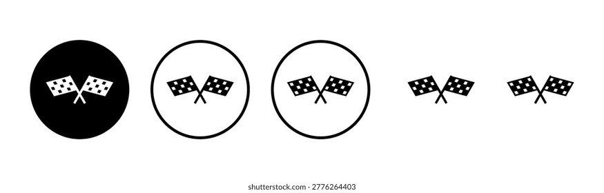 Racing flag icon logo design. race flag sign and symbol.Checkered racing flag icon
