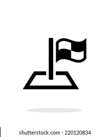 Racing flag icon on white background. Vector illustration.
