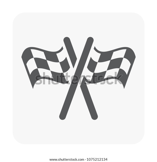 Racing flag icon on\
white.