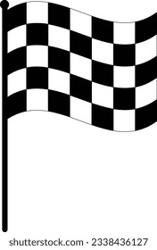 Racing flag icon . Flag of race. Checkered flag for start and finish . Vector illustration