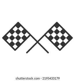 Racing flag icon. Race sign. Flat style vector illustration isolated on white background