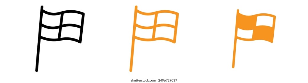 Racing Flag Icon Set Motorsport Illustrations for Sports and Competition