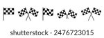 Racing flag icon set. Race flag, checkered, sports, car, moto.