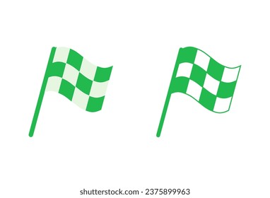 Juego de iconos de la bandera de carreras. icono de la bandera de la carrera.Icono de la bandera de la carrera de cuadros