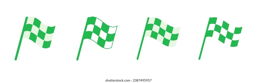 Racing flag icon set. race flag icon.Checkered racing flag icon