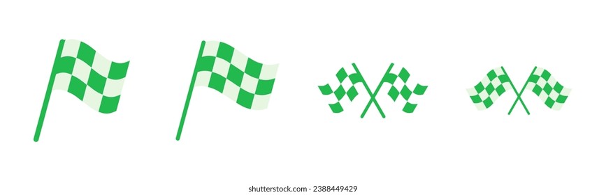 Racing flag icon set. race flag icon.Checkered racing flag icon