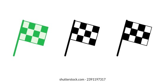 Racing flag icon set. race flag icon.Checkered racing flag icon