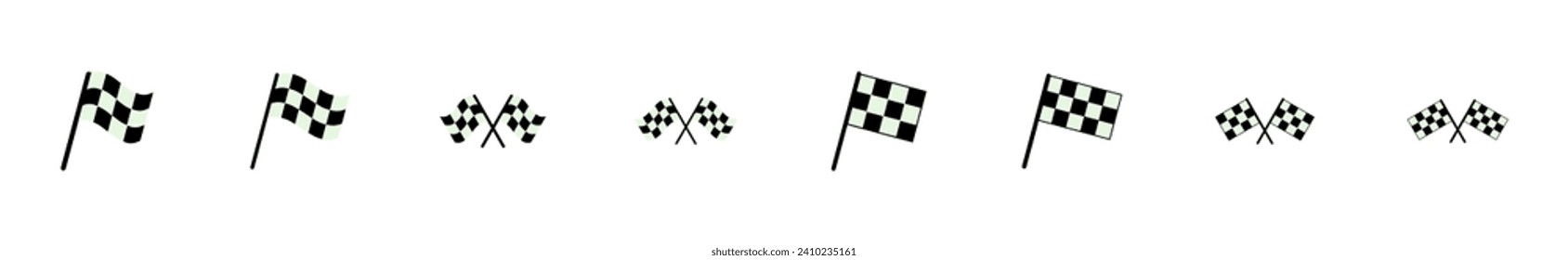 Racing flag icon set. race flag icon.Checkered racing flag icon