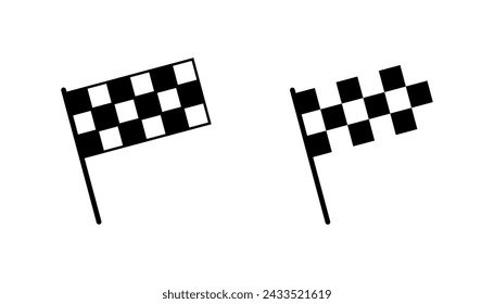 Racing flag icon set. race flag icon.Checkered racing flag icon