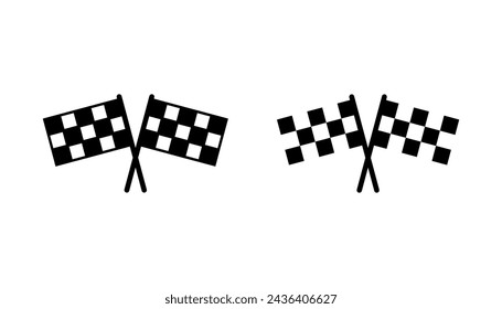 Racing flag icon set. race flag icon.Checkered racing flag icon
