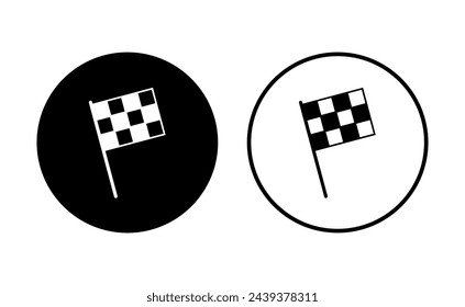 Racing flag icon set. race flag icon.Checkered racing flag icon