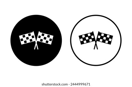 Racing flag icon set. race flag icon.Checkered racing flag icon