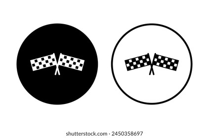 Racing flag icon set. race flag icon.Checkered racing flag icon