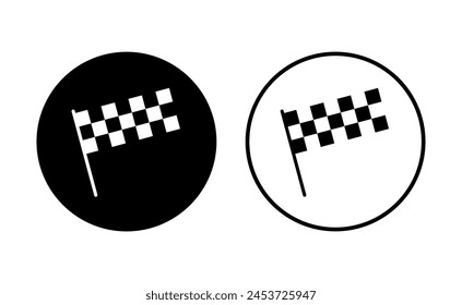 Conjunto de iconos de la bandera de carreras. icono de la bandera de carreras.Icono de la bandera de carreras a cuadros