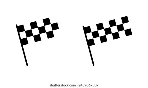 Racing flag icon set. race flag icon.Checkered racing flag icon