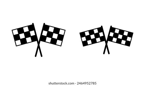 Racing flag icon set. race flag icon.Checkered racing flag icon