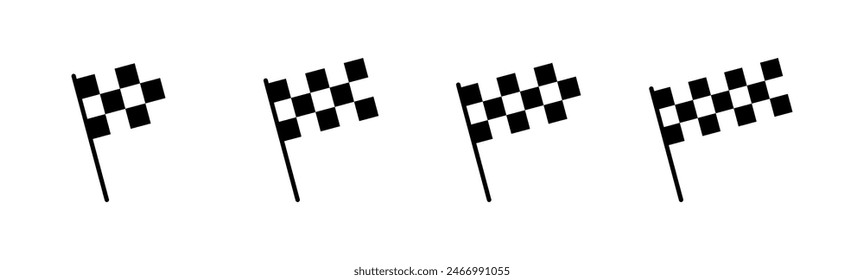 Racing flag icon set. race flag icon.Checkered racing flag icon