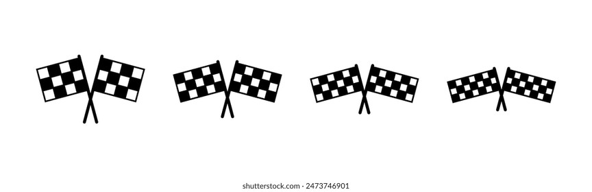 Racing flag icon set. race flag icon.Checkered racing flag icon