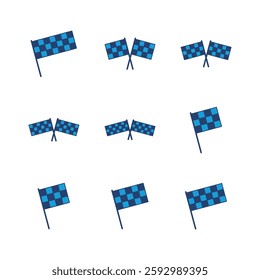 Racing flag icon set. race flag icon.Checkered racing flag icon