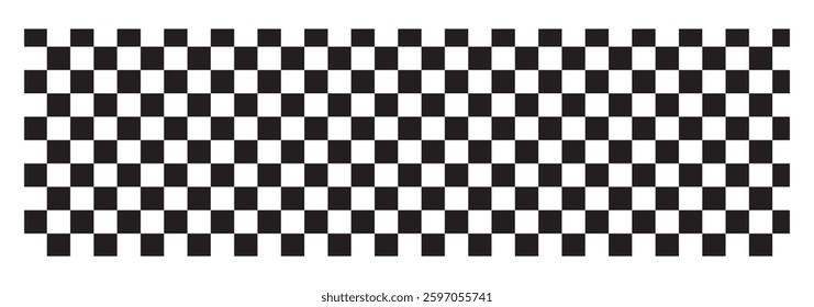 Racing flag icon set. Race flag, checkered, sports, car, moto. rally flag seamless texture. chess background pattern. black and white square backdrop. EPS 10.