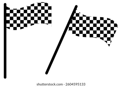 Racing flag icon set. Race flag, checkered, sports, car, moto. Flag Icon Set Vector Design on White Background. Waving flag icon. Finish icon. sign for mobile concept and web design. Design EPS 10. 
