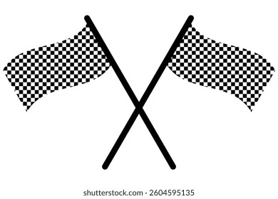 Racing flag icon set. Race flag, checkered, sports, car, moto. Flag Icon Set Vector Design on White Background. Waving flag icon. Finish icon. sign for mobile concept and web design. Design EPS 10. 