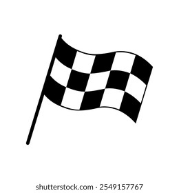 Racing flag icon set. Vector illustration.