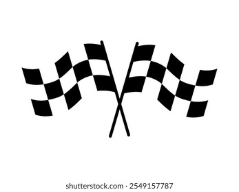 Racing flag icon set. Vector illustration.