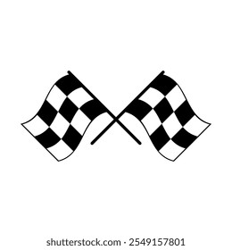 Racing flag icon set. Vector illustration.