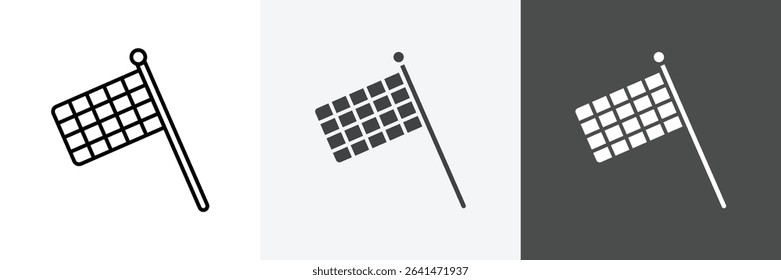 Racing flag icon set vector art