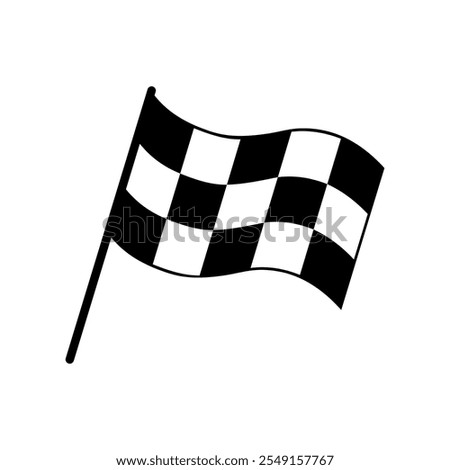 Racing flag icon set. Vector illustration.