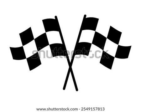 Racing flag icon set. Vector illustration.