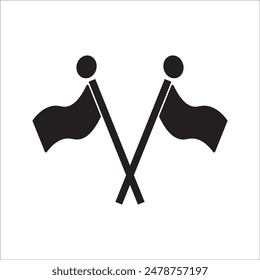 racing flag icon, racing flag sign and symbol vector design