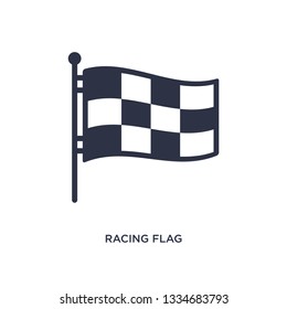 racing flag icon. Simple element illustration from productivity concept. racing flag editable symbol design on white background. Can be use for web and mobile.