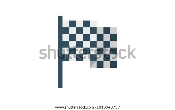 Racing flag icon. Simple illustration of racing flag
vector icon for web