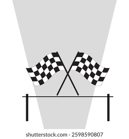 Racing Flag icon. Sports flag vector illustration. Finishing flag icon isolated on white background. Vector Formats. Race ending flag.