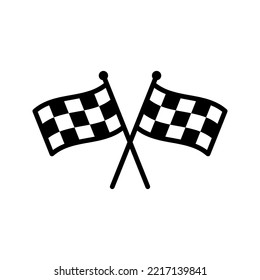 Racing flag icon. start sign. vector illustration